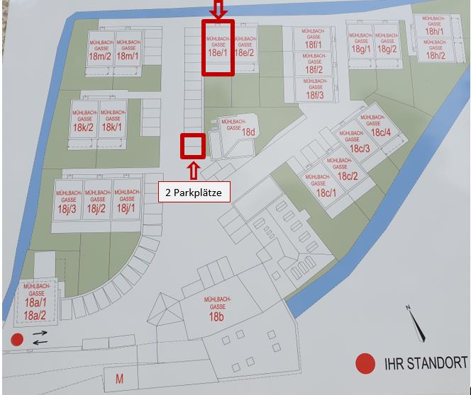 Lageplan inkl. Parkplätze